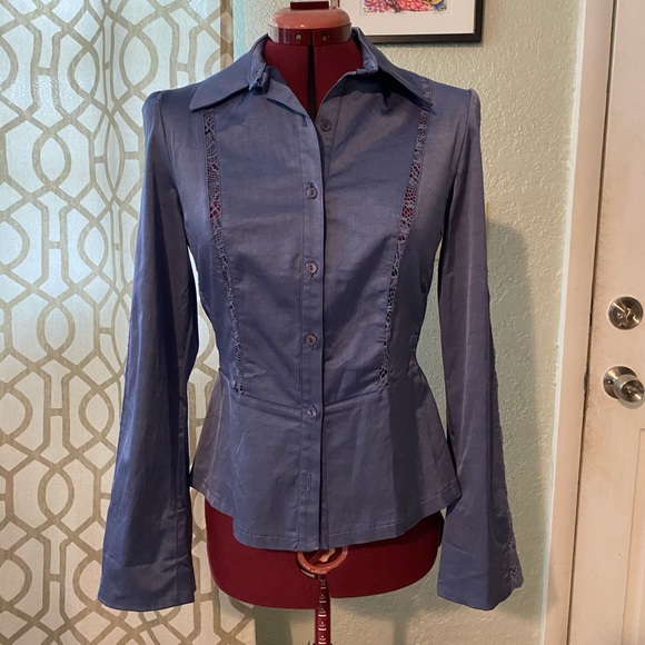 Blue Infinitif Paris top size 8. (42 in France) - Picture 1 of 8